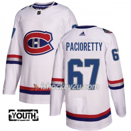 Børn NHL Montreal Canadiens Trøje Max Pacioretty 67 Adidas 2017-2018 Hvid 100 Classic Authentic